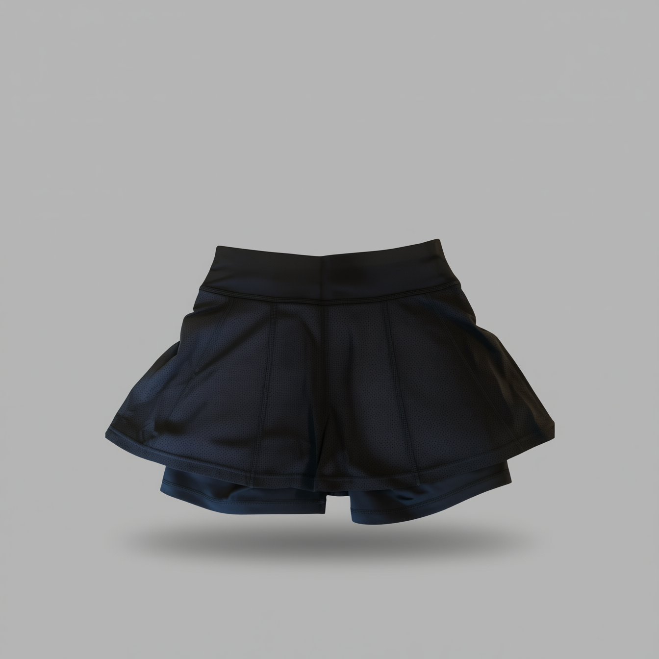 Lay flat view of  the HUDL women's squash skort 2026 – XTPro fabric,  moisture-wicking, 