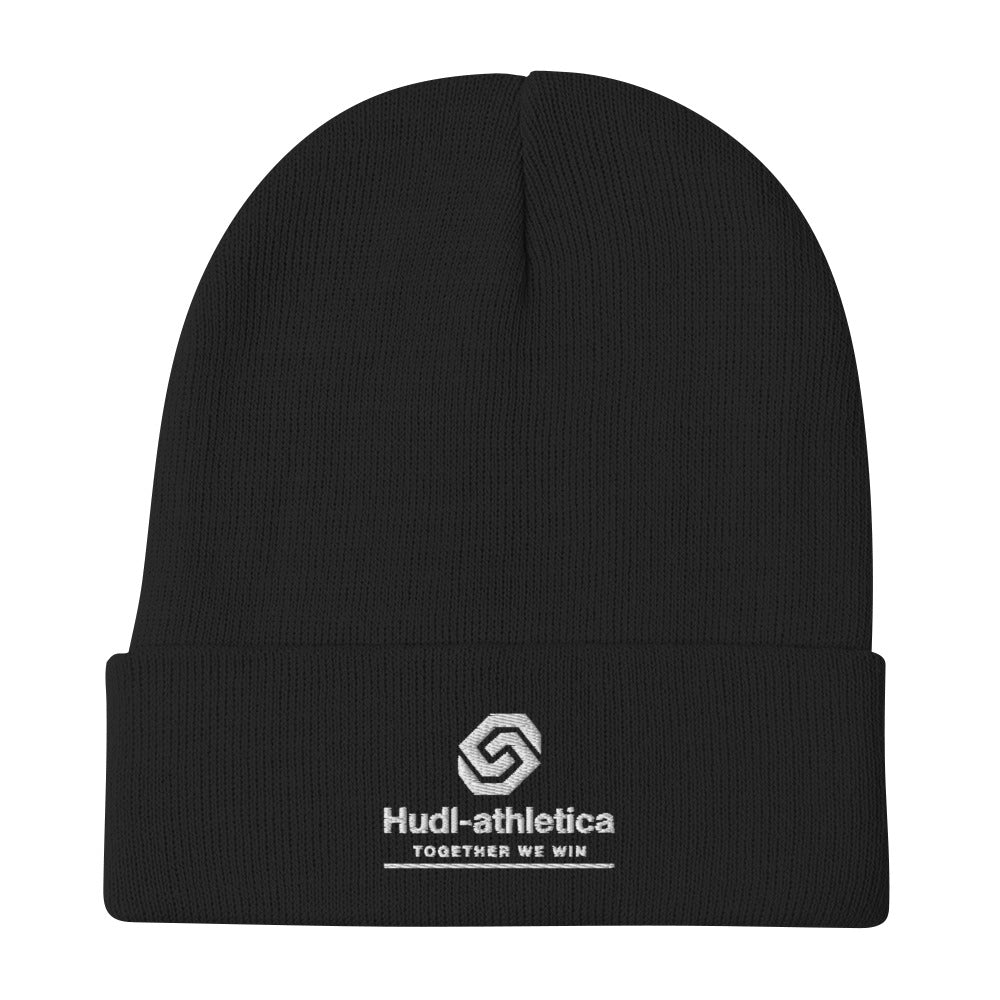 HUDL embroidered knit beanie – squash community streetwear, warm and stylish off-court